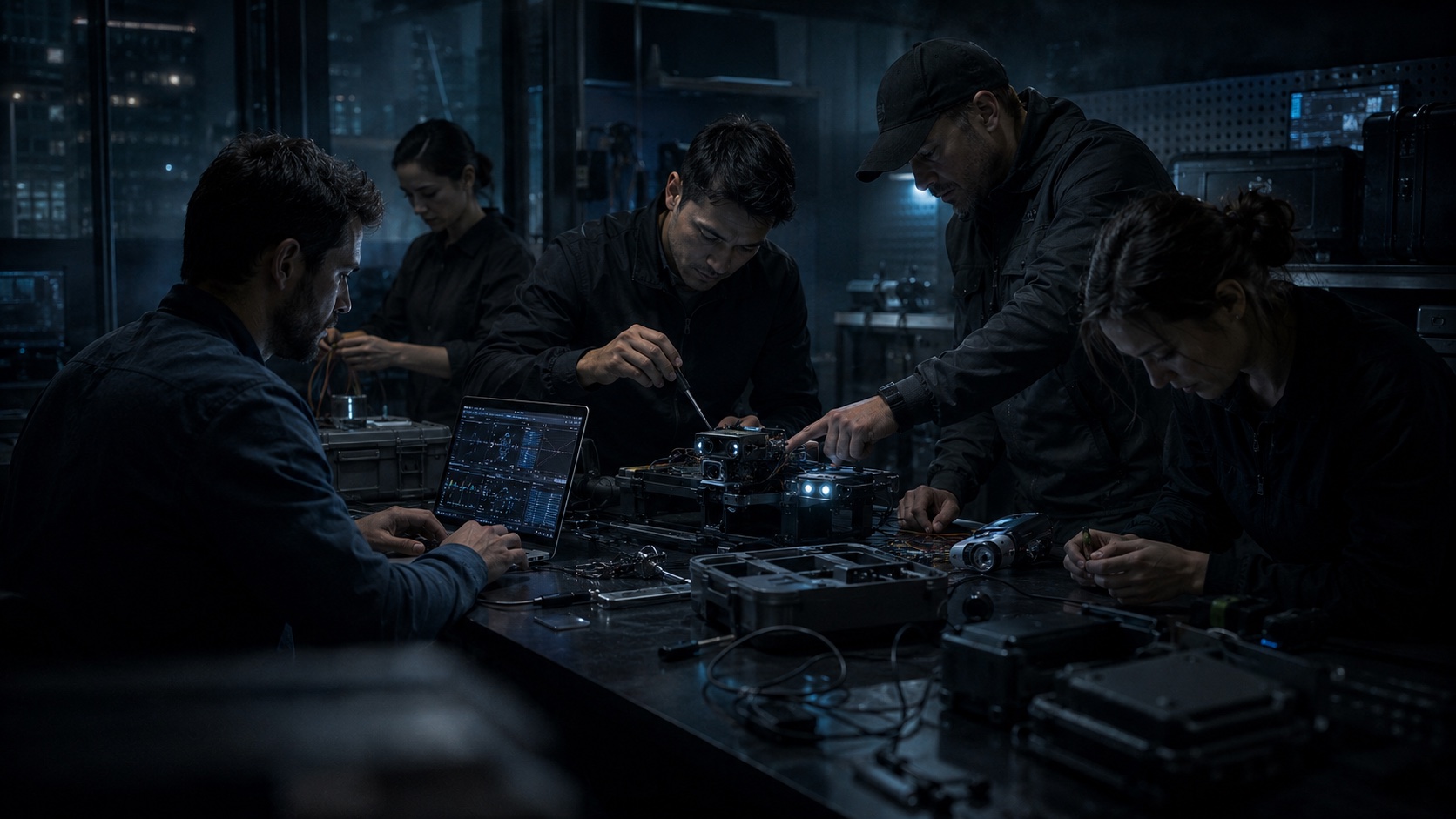 The team at work